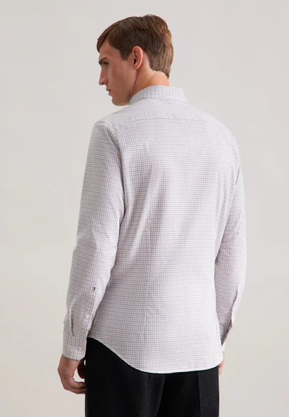 Slim Chemise en flanelle carreaux in Beige | Seidensticker Onlineshop