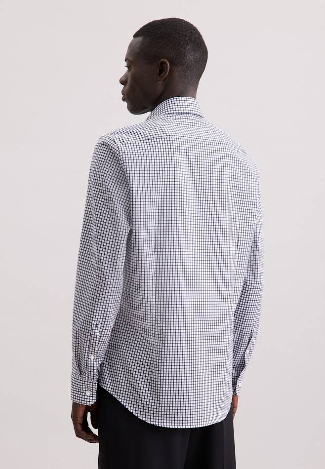 Shaped Business shirt Check in Dunkelblau | Seidensticker online shop