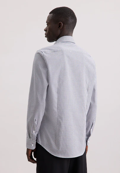 Shaped Business shirt Check in Dunkelblau |  Seidensticker Onlineshop