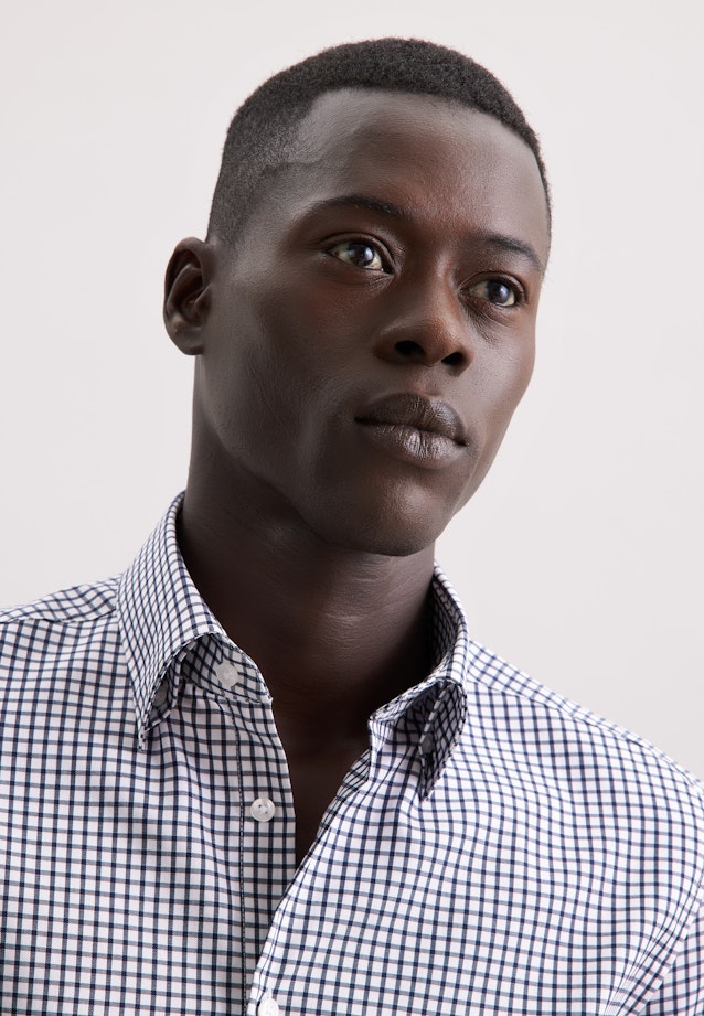 Shaped Business shirt Check in Dunkelblau |  Seidensticker Onlineshop