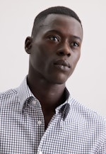 Shaped Business shirt Check in Dunkelblau |  Seidensticker Onlineshop