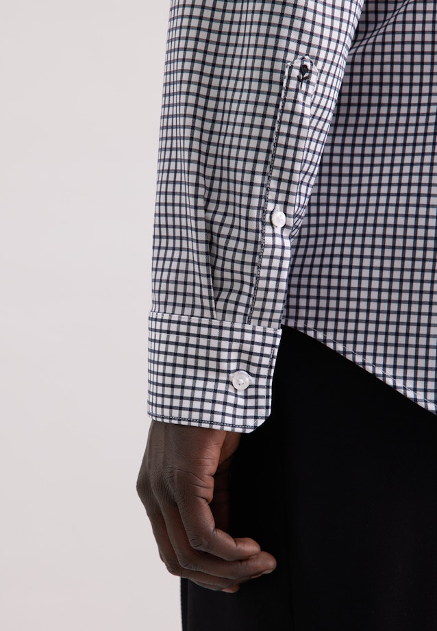Shaped Business shirt Check in Dunkelblau |  Seidensticker Onlineshop