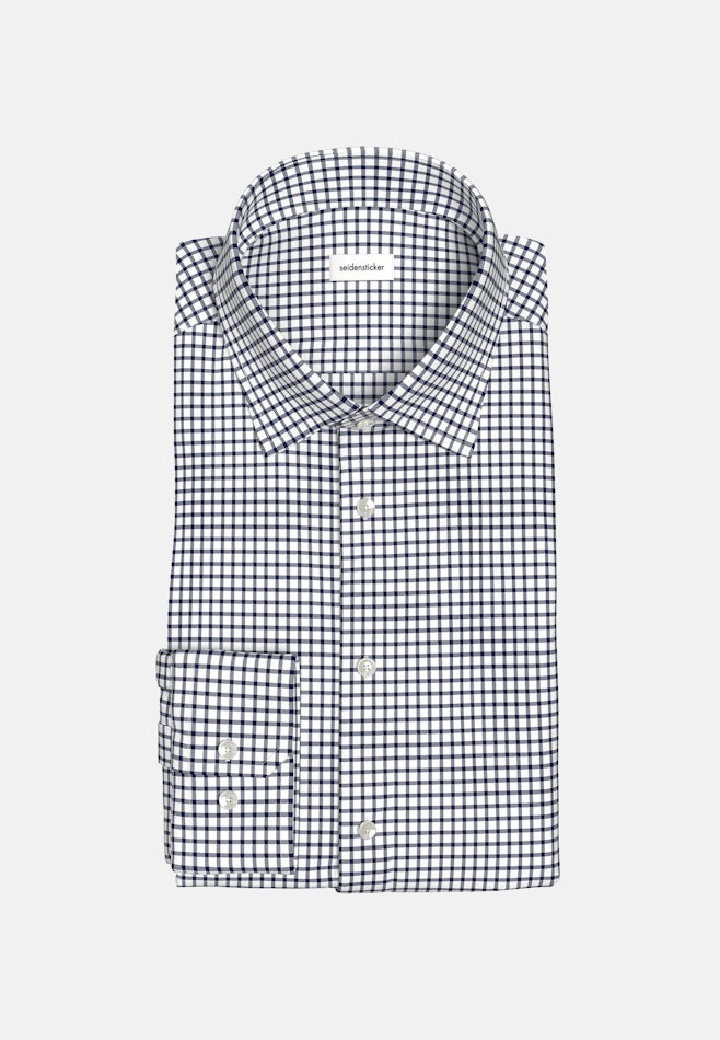 Shaped Business Hemd Karo in Dunkelblau | Seidensticker Onlineshop