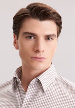 Shaped Business shirt Check in Braun |  Seidensticker Onlineshop