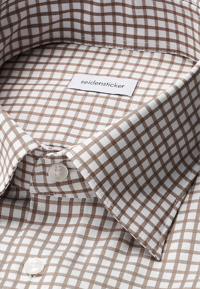 Shaped Business shirt Check in Braun |  Seidensticker Onlineshop