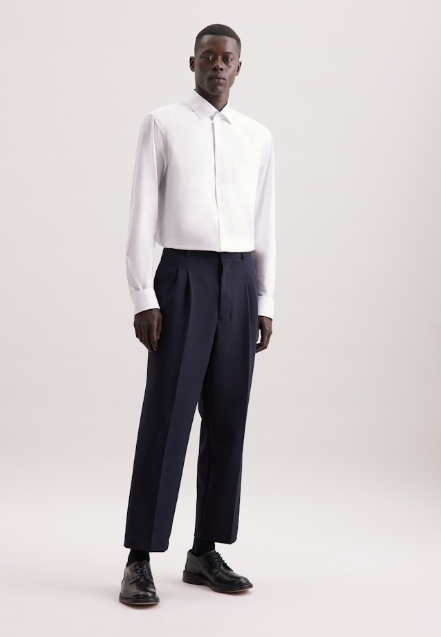 Regular Chemise Performance Uni in Blanc |  Seidensticker Onlineshop