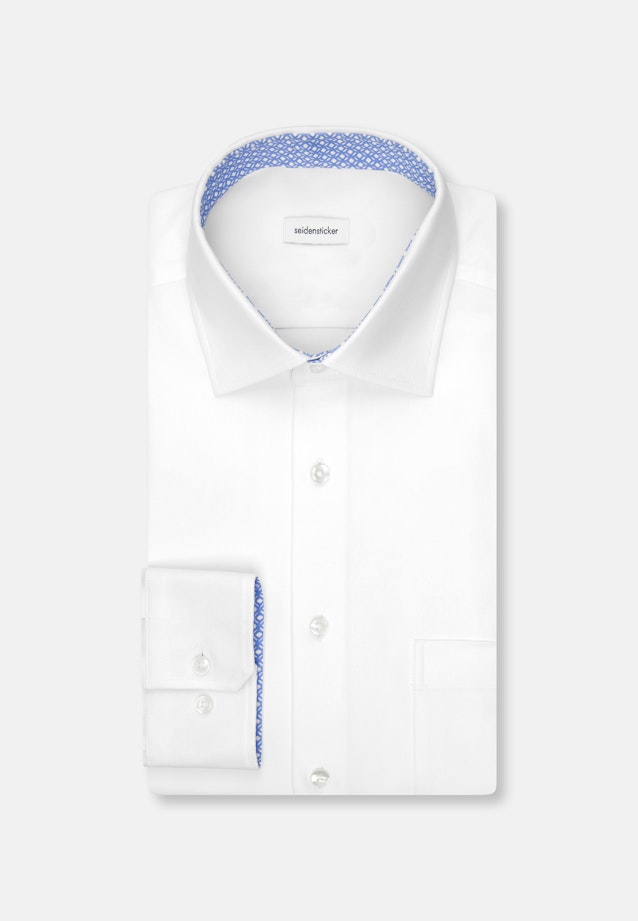 Regular Chemise Performance Uni in Blanc |  Seidensticker Onlineshop