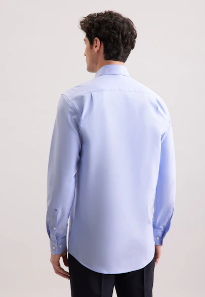 Regular Performance-Hemd Uni in Mittelblau |  Seidensticker Onlineshop