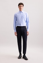 Regular Performance-Hemd Uni in Mittelblau |  Seidensticker Onlineshop