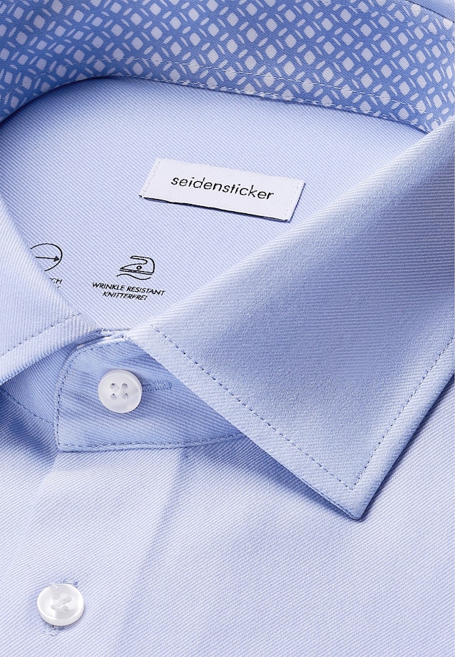 Regular Performance-Hemd Uni in Mittelblau |  Seidensticker Onlineshop