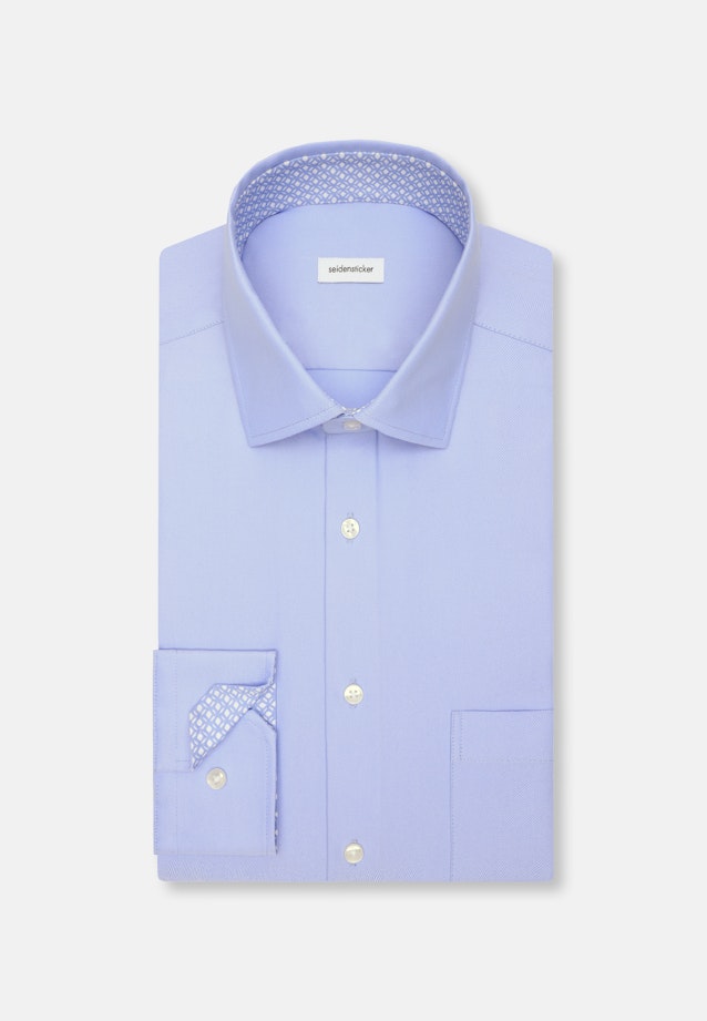 Regular Performance-Hemd Uni in Mittelblau |  Seidensticker Onlineshop