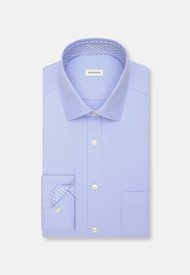 Regular Chemise Performance Uni dans Bleu Moyen | Boutique en ligne Seidensticker