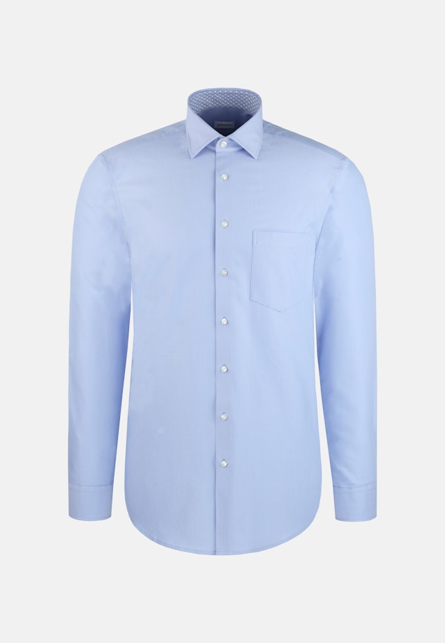 Regular Performance-Hemd Uni in Mittelblau |  Seidensticker Onlineshop