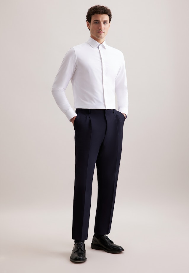 Slim Chemise Performance Uni in Blanc |  Seidensticker Onlineshop