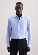 Slim Performance-Hemd Uni in Mittelblau |  Seidensticker Onlineshop