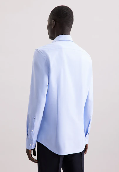 Slim Performance shirt Uni in Mittelblau |  Seidensticker Onlineshop