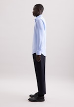Slim Performance-Hemd Uni in Mittelblau |  Seidensticker Onlineshop
