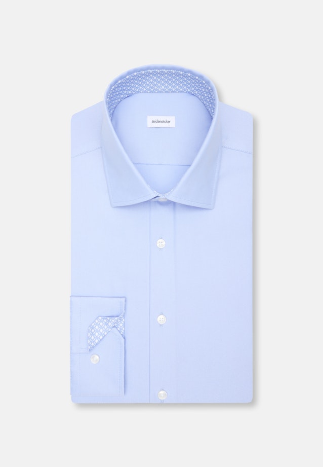 Slim Performance-Hemd Uni in Mittelblau |  Seidensticker Onlineshop