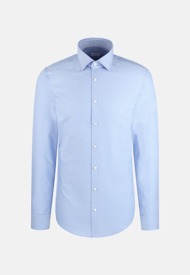 Slim Performance-Hemd Uni in Mittelblau |  Seidensticker Onlineshop