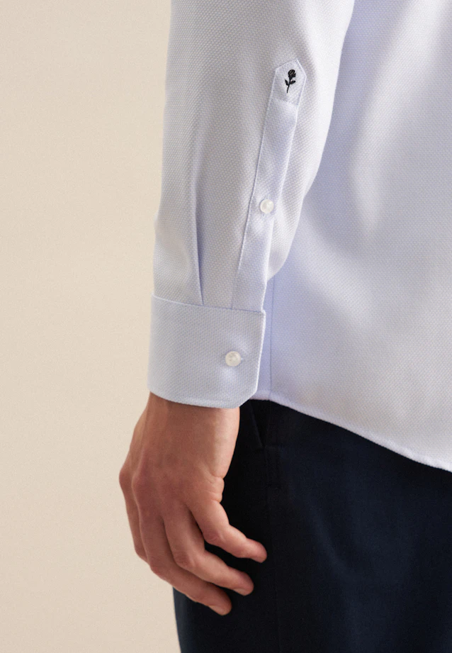Comfort Business Hemd Struktur in Hellblau |  Seidensticker Onlineshop