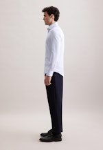 Slim Business Hemd Struktur in Mittelblau |  Seidensticker Onlineshop
