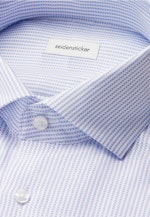 Slim Business Hemd Struktur in Mittelblau |  Seidensticker Onlineshop