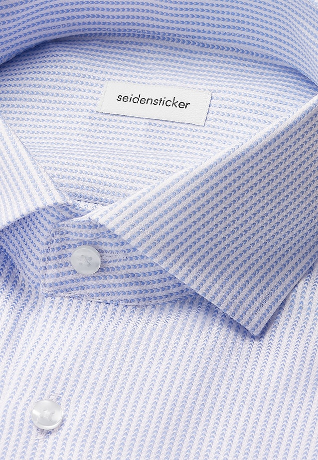 Slim Business Hemd Struktur in Mittelblau |  Seidensticker Onlineshop
