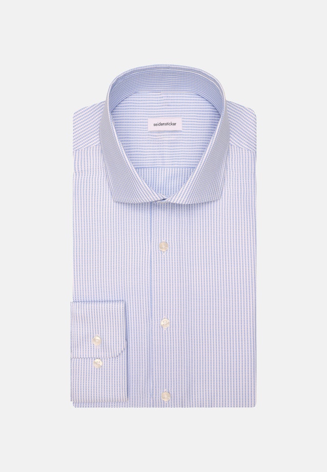 Slim Business Hemd Struktur in Mittelblau |  Seidensticker Onlineshop