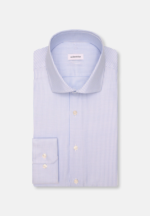 Slim Business Hemd Struktur in Mittelblau |  Seidensticker Onlineshop