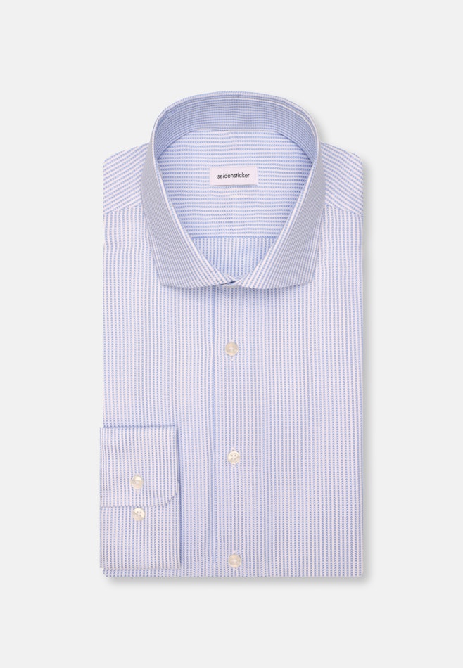 Slim Business shirt Structure in Mittelblau | Seidensticker online shop