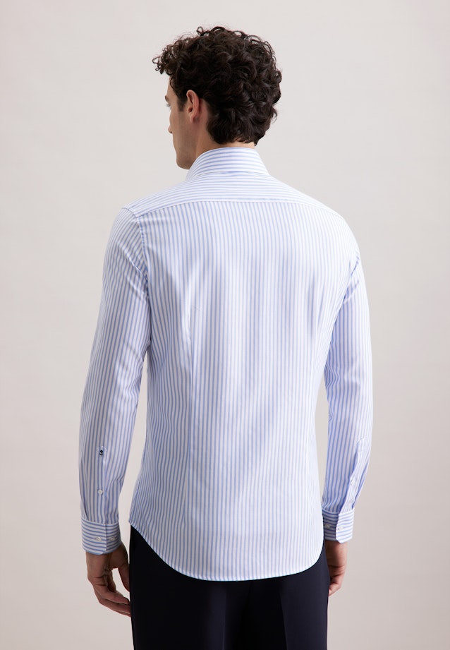 Slim Business shirt Stripes in Mittelblau |  Seidensticker Onlineshop