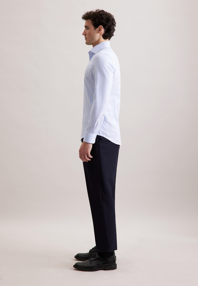 Slim Business shirt Stripes in Mittelblau |  Seidensticker Onlineshop