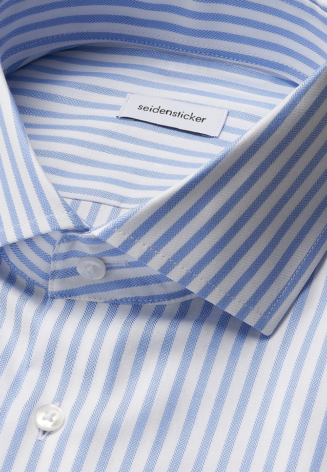 Slim Business Hemd Gestreift in Mittelblau |  Seidensticker Onlineshop