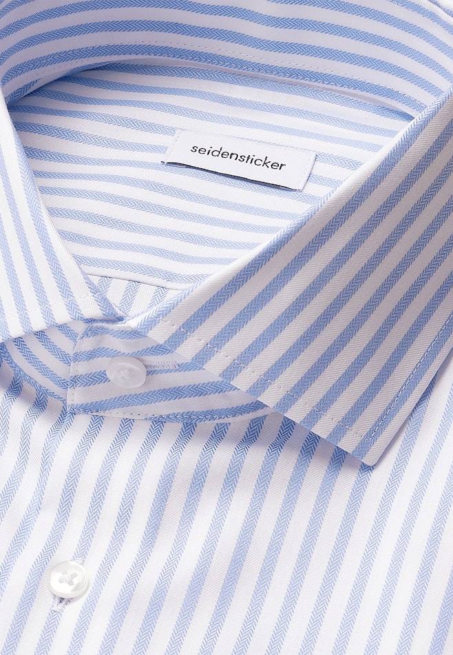Slim Business Hemd Gestreift in Mittelblau | Seidensticker Onlineshop