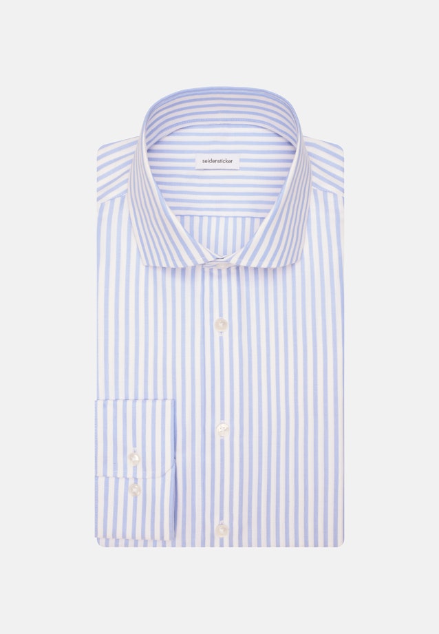 Slim Business Hemd Gestreift in Mittelblau |  Seidensticker Onlineshop