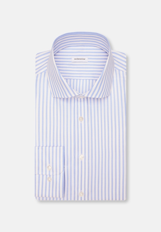Slim Business shirt Stripes in Mittelblau |  Seidensticker Onlineshop