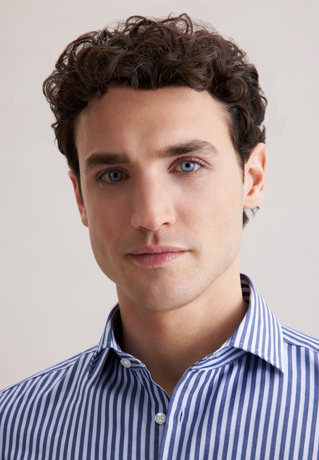 Slim Business Hemd Gestreift in Dunkelblau |  Seidensticker Onlineshop