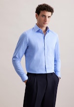 Slim Business Hemd Gestreift in Mittelblau |  Seidensticker Onlineshop