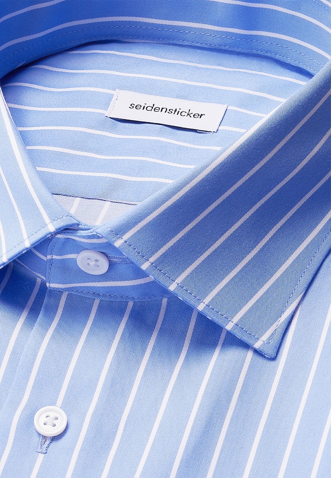 Slim Business shirt Stripes in Mittelblau | Seidensticker online shop