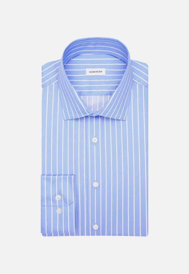 Slim Business Hemd Gestreift in Mittelblau |  Seidensticker Onlineshop