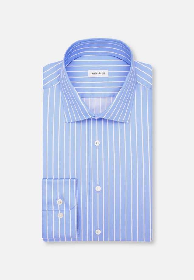 Slim Business Hemd Gestreift in Mittelblau |  Seidensticker Onlineshop
