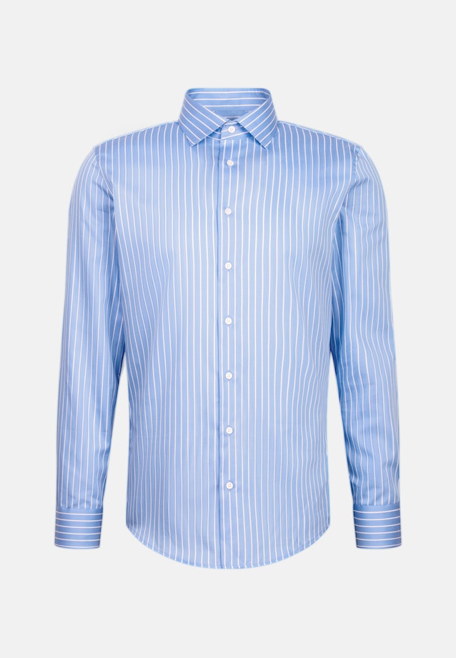 Slim Business Hemd Gestreift in Mittelblau |  Seidensticker Onlineshop