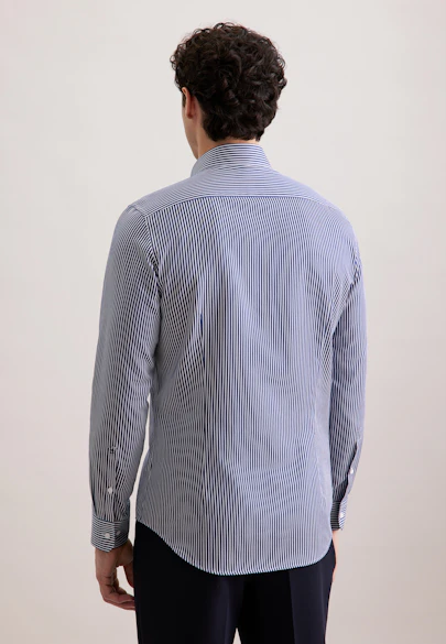 Slim Business Hemd Gestreift in Dunkelblau |  Seidensticker Onlineshop