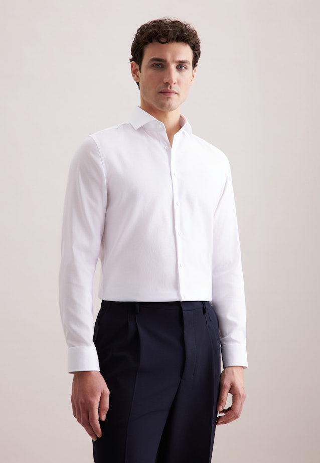 Slim Business Hemd Uni in Weiß |  Seidensticker Onlineshop