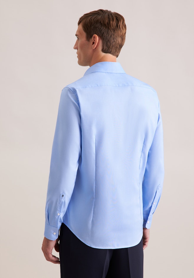 Slim Chemise d'affaires Uni dans Bleu Moyen | Boutique en ligne Seidensticker