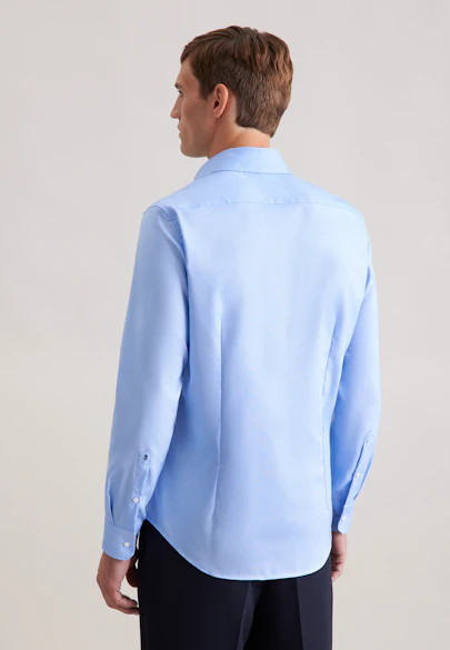 Slim Business shirt Uni in Mittelblau |  Seidensticker Onlineshop
