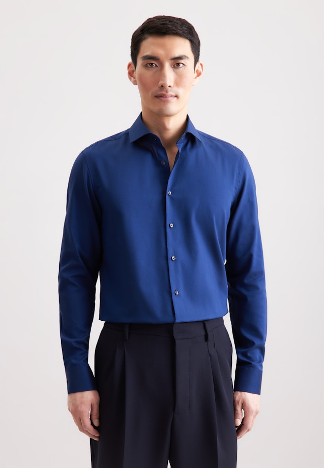 Slim Business Hemd Uni in Dunkelblau | Seidensticker Onlineshop