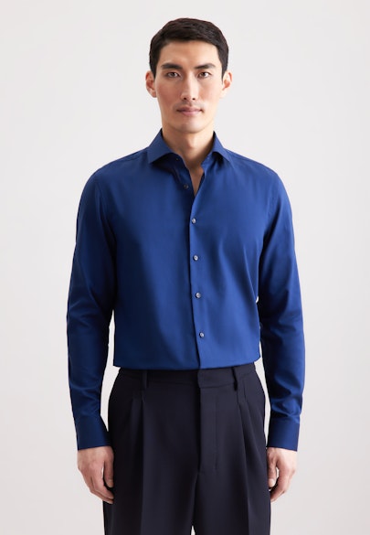 Slim Business shirt Uni in Dunkelblau |  Seidensticker Onlineshop