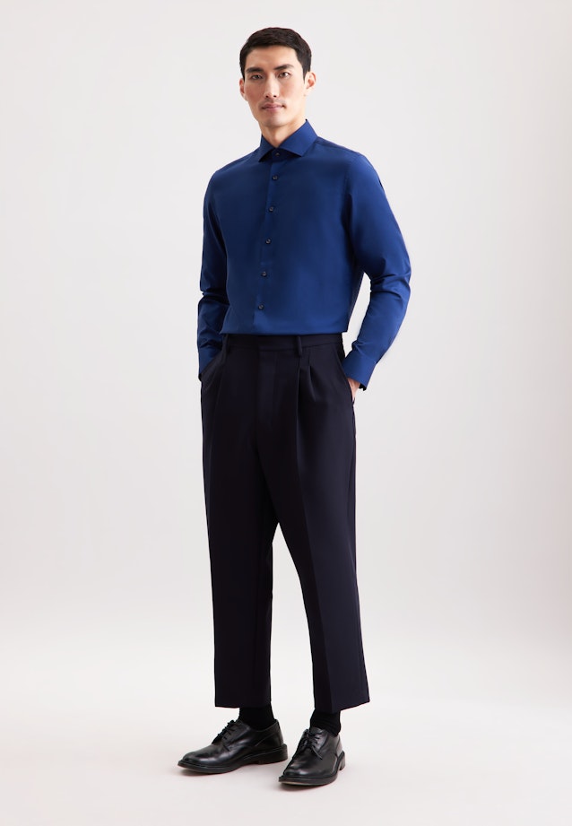 Slim Business Hemd Uni in Dunkelblau |  Seidensticker Onlineshop