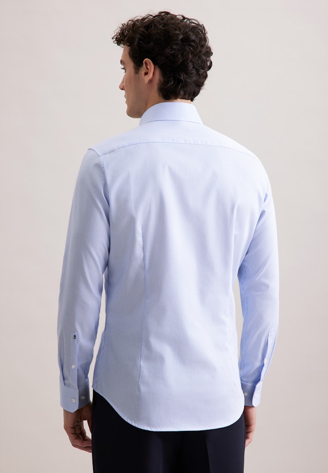 Slim Business Hemd Gestreift in Mittelblau |  Seidensticker Onlineshop